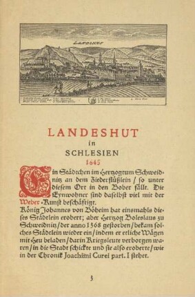 Landeshut in Schlesien 1645