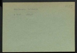 Mühlbauer, Fridolin