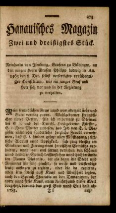 Zwei und dreißigstes Stück