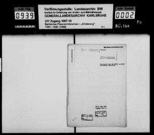Bloch, Wilhelm, Bankbeamter a. D. Pforzheim Käufer: Karl Kohm, Mechaniker und dessen Ehefrau Emma geb. Brenner in Pforzheim-Dillstein Lagerbuch-Nr. 21037 und 21023 Pforzheim