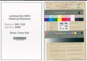 Entnazifizierung Franz Karl Braun , geb. 25.04.1902 (Steiger)
