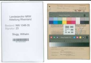 Entnazifizierung Wilhelm Stugg , geb. 26.10.1891 (Ansager)
