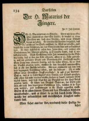 Der H. Macarius der Jüngere