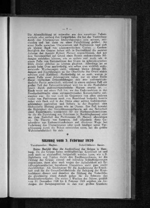 Sitzung am 5. Februar 1929