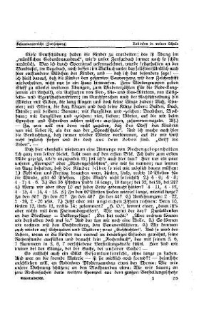 Robinson in meiner Schule : [Schluß] ; [Beilage Gesamtunterricht]