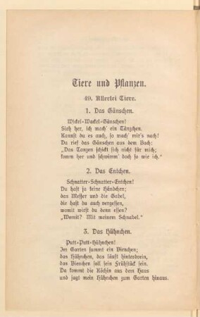 Tiere und Pflanzen