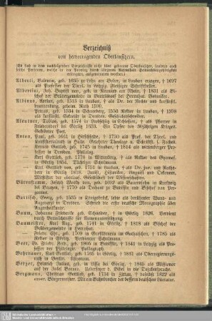 Verzeichniß von hervorragenden Oberlausitzern