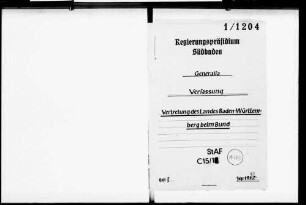 Vertretung des Landes Baden beim Bund, Mitwirkung im Bundesrat