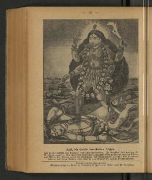 Kali, die Göttin des Gottes Schiwa.