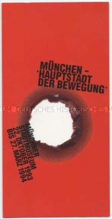 Einladung zur Eröffnung der Ausstellung "München - Hauptstadt der Bewegung"