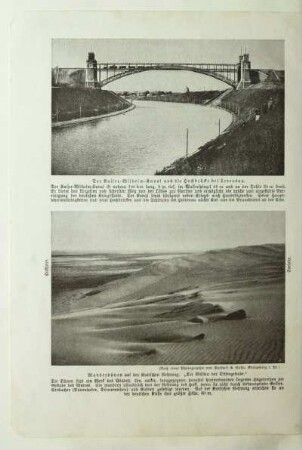 Der Kaiser-Wilhelm-Kanal und die Hochbrücke bei Levensau