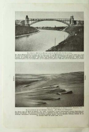 Der Kaiser-Wilhelm-Kanal und die Hochbrücke bei Levensau