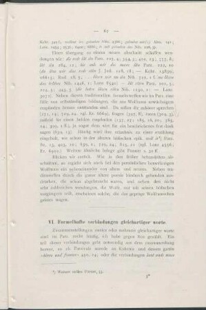 VI. Formelhafte verbindungen gleichartiger worte.