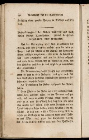 Behandlungsart der Reben während und nach diesen beiden Krankheiten.