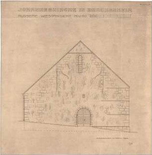Fischer, Theodor; Brackenheim; Johanneskirche, Renovierung - Äußere Westseite (Ansicht)