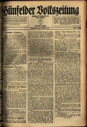 Ausgabe vom Donnerstag, den 02. Juni 1921.