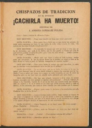 ¡Cachirla ha muerto!