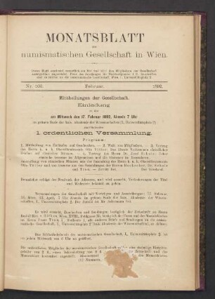 Nr. 103. Februar. 1892
