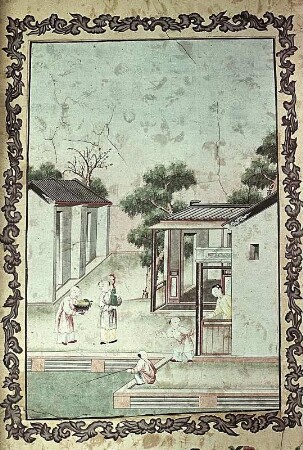 Tapetenbild mit chinesischer Alltagsszene