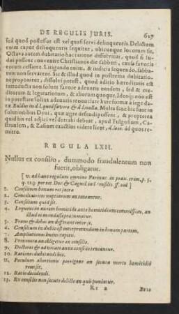 Regula LXII.