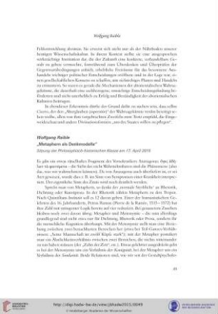 Metaphern als Denkmodelle