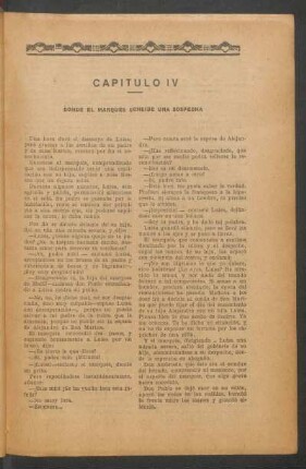 Capítulo IV - Donde el marqués concibe una sospecha
