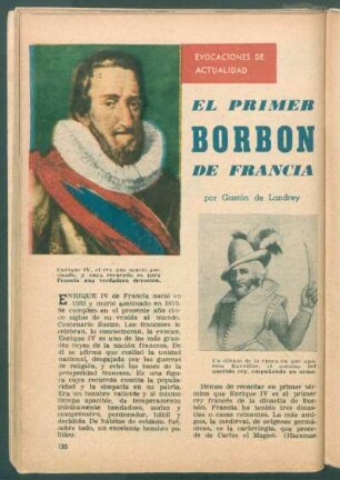El primer Borbón de Francia : Evocaciones de actualidad