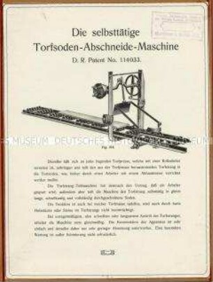 Die selbsttätige Torfsoden-Abschneide-Maschine