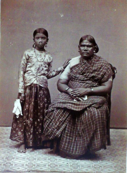 "Christliche Frau mit Tochter, Madras"