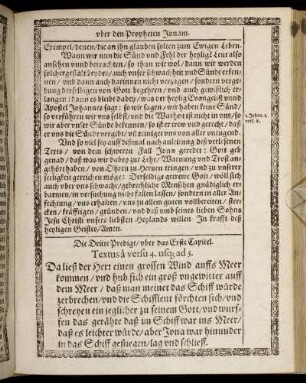 Die Dritte Predigt. Textus a versu 4. usque ad 5.