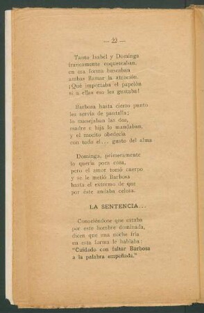La sentencia...