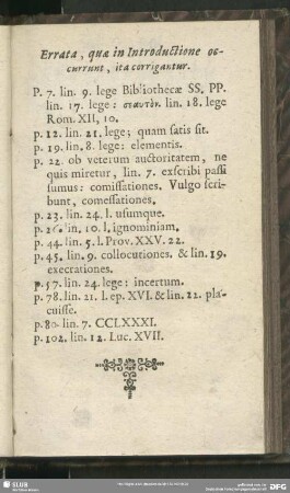 Errata, quae in Introductione occurrunt, ita corrigantur