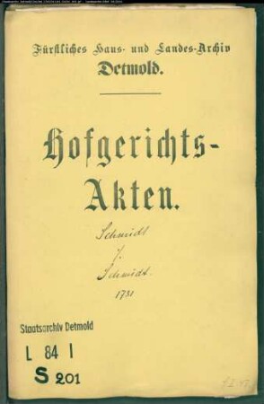 Schmidt, Nevelin, Grenadier gegen Jost Henrich, Johann Hermann und Anna Elisabeth Schmidt - Beleidigung