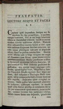 Praefatio. Lectori Aequo Et Facili