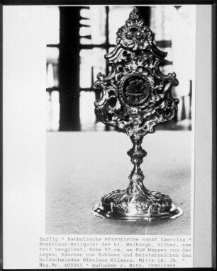 Reliquienmonstranz der heiligen Walburga