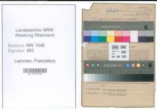 Entnazifizierung Franziskus Lammen , geb. 21.03.1892 (Lehrer)