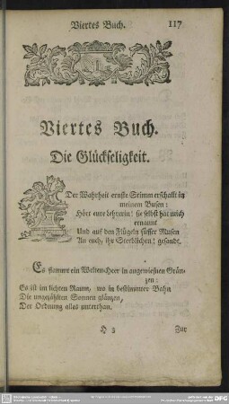 Viertes Buch. Die Glückseligkeit