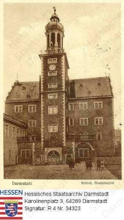Darmstadt, Schloss / Glockenturm mit Glockenspiel