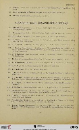 Graphik und graphische Werke (Nr. 597-657)