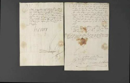 Absendung von Gesandten König Heinrichs II. von Frankreich an Herzog Christoph von Württemberg.