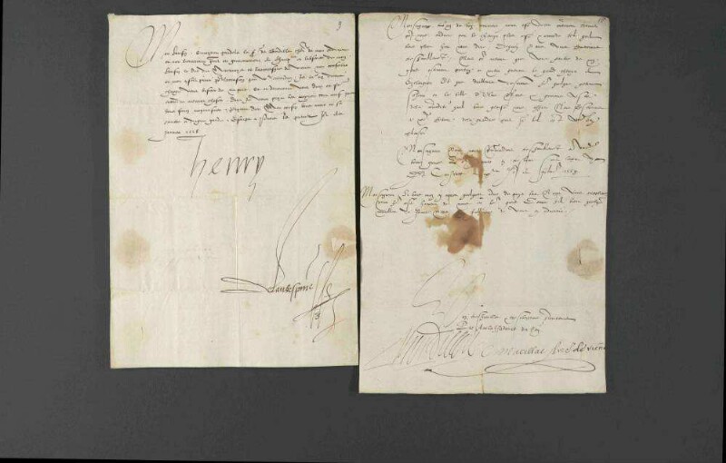 Absendung von Gesandten König Heinrichs II. von Frankreich an Herzog Christoph von Württemberg.