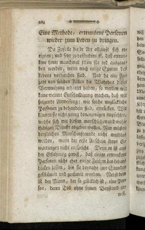 [ Cap. 7.] Eine Methode, ertrunkene Personen wieder zum Leben zu bringen.