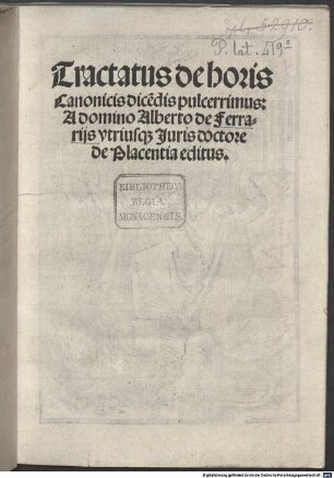 Tractatus de horis Canonicis dice[n]dis pulcerrimus