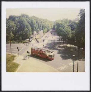 Blick vom Wellington Arc auf Green Park (links) und Buckingham Palace Garden