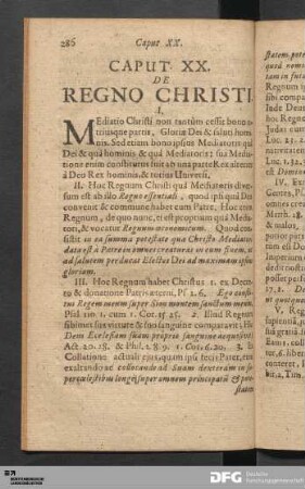 Caput XX. De Regno Christi.