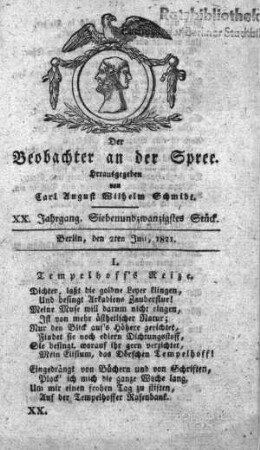 27. Stueck, 2. Juli 1821