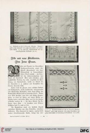 Alte und neue Stickereien