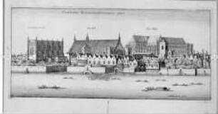 London, Ansicht des alten Parlaments mit Westminster-Hall und Westminster-Abbey - Nr. 5 einer Folge?