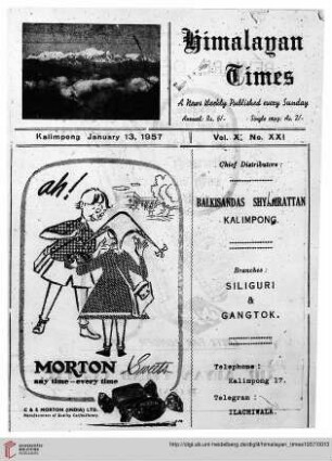 No. XXI (13 January 1957)