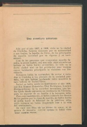 Una aventura amorosa